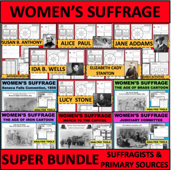 Preview of Women's Suffrage SUPER BUNDLE Suffragists AND Primary Sources
