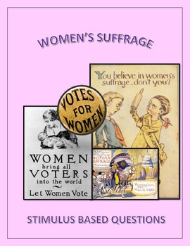 Preview of Women's Suffrage Stimulus Based Questions