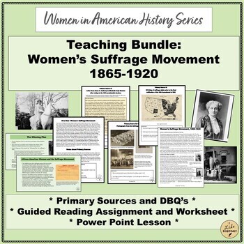 Preview of Women's Suffrage:  Teaching Bundle * Women's History Month