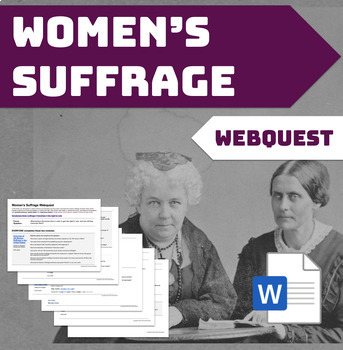 Preview of Women's Suffrage Webquest