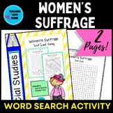 Women's Suffrage Word Search Activity