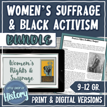 Preview of Women's Suffrage and the Role of Black Activists BUNDLE