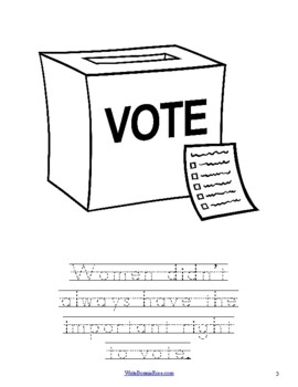 Women's Suffrage & the Nineteenth Amendment Coloring Book-Level B