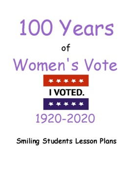 Preview of Women's Vote 100th Anniversary Lesson