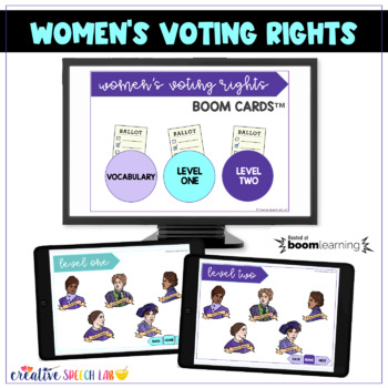 Preview of Women's Voting Rights BOOM Cards™️: Distance Learning