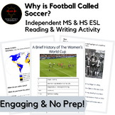 Women's World Cup History Middle & High School No Prep ESL