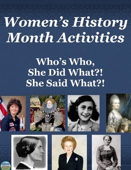 Preview of Women's History Month Activity