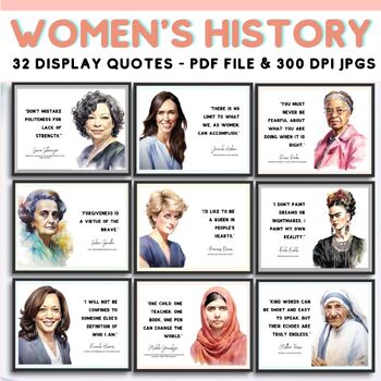 Preview of Womens History Month Bulletin Board For Womens History Month Quotes & Activities