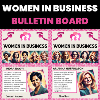 Preview of Womens History Month Bulletin Board Women in Business Female Entrepreneurs