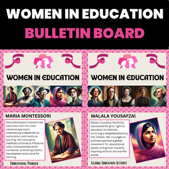 Preview of Womens History Month Bulletin Board Women in Education Female Educators