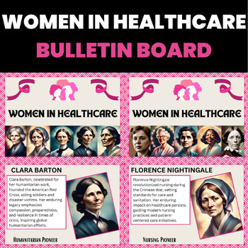 Preview of Womens History Month Bulletin Board Women in Healthcare and Medicine