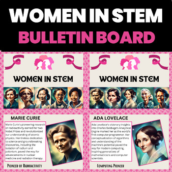 Preview of Womens History Month Bulletin Board Women in Science and Technology STEM