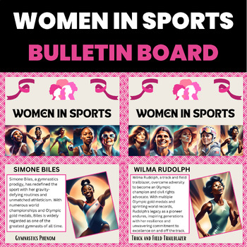 Preview of Womens History Month Bulletin Board Women in Sports Female Athletes