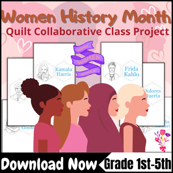 Preview of Womens History Month - Collaborative Class Project Grade 1-5 - Women in History