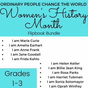 Preview of Womens History Month Ordinary People Change the World Read Aloud Flipbook Bundle