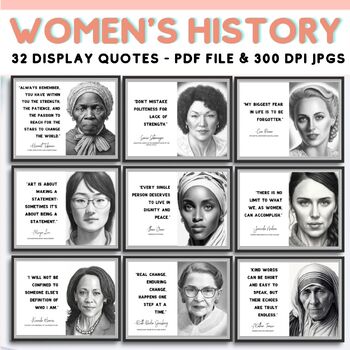 Preview of Womens History Month Posters For Womens History Month Bulletin Board & Project