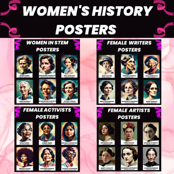 Preview of Womens History Month Posters | Scientists Politicians Activists Politicians