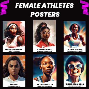 Preview of Womens History Month Posters for Female Athletes | Women in Sports