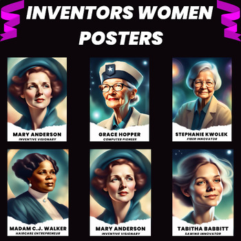 Preview of Womens History Month Posters for Female Inventors