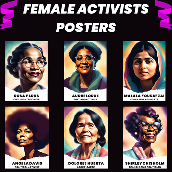 Preview of Womens History Month Posters for Women in Activism and Women Female Activists