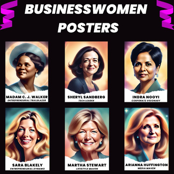 Preview of Womens History Month Posters for Women in Business and Entrepreneurship