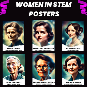 Preview of Womens History Month Posters for Women in Science and Technology STEM