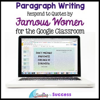 Preview of Women's History Month: Respond to Quotes for the Google Classroom