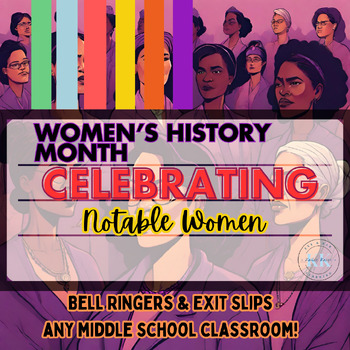 Preview of Womens History Month|Slides|Middle School|Biography| Social Science Bell Ringers