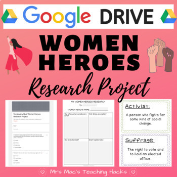 Preview of Womens History Month: Women Heroes Research Project