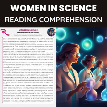 Preview of Womens History Month Women in Science Reading Passage | Women Scientists