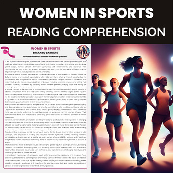 Preview of Womens History Month Women in Sports Reading Passage | Women Athletes