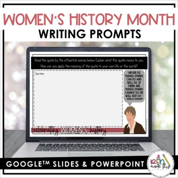 Preview of Womens History Month Writing Prompts | Digital and Printable