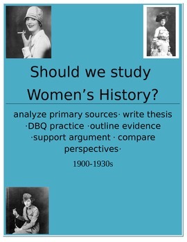 Preview of Women's History Primary Source Activity