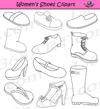 womens shoes clip art
