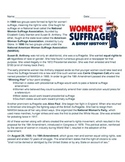 Women's Suffrage: A Brief History