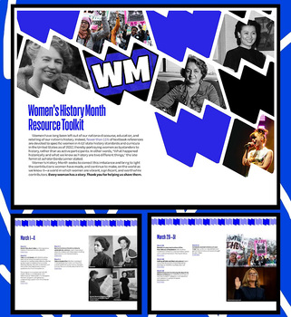 Preview of Womes History Month blue Book.
