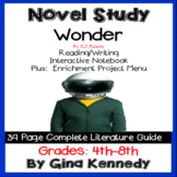 Wonder Novel Study & Enrichment Project Menu; Plus Digital Option