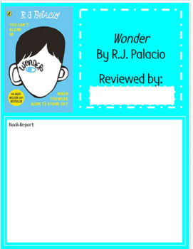 book reports on wonder