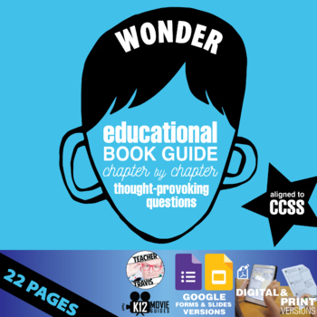 Preview of Wonder Book Study Guide - Chapter by Chapter Questions - Google Formats