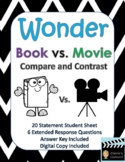 Wonder Book vs. Movie Compare and Contrast - Google Copy Included