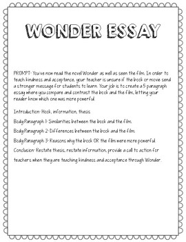 essay on the movie wonder