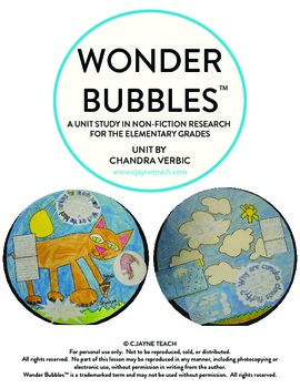 Preview of Wonder Bubble™ Non-Fiction Research Unit for the Elementary Grades