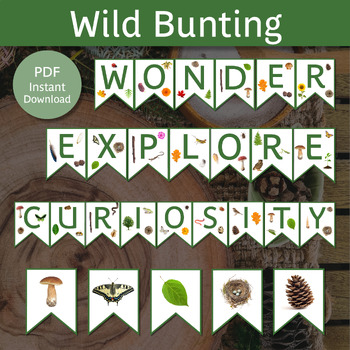 Preview of Wonder Curiosity Explorer Bunting | Wonder Curiosity Explorer Garland | Wild