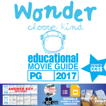 Preview of Wonder Movie Guide | Film Questions | Worksheet | (PG - 2017)