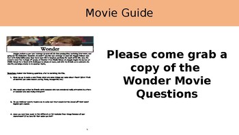 Preview of Wonder Movie Guide PPT