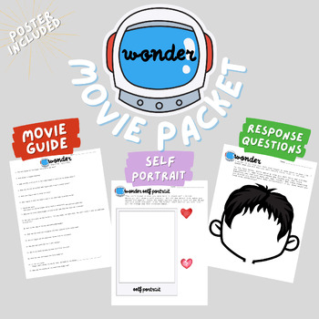 Preview of Wonder Movie Packet || Movie Guide, Worksheets, and Posters