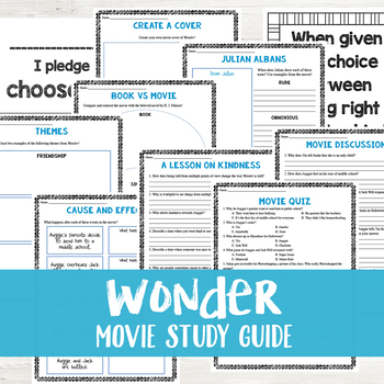 Preview of Wonder Movie Study Guide