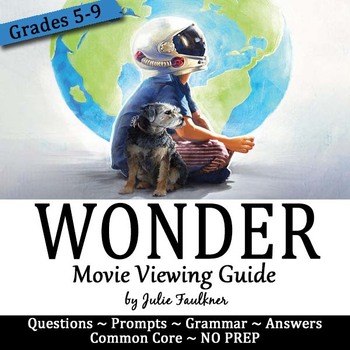 Preview of Wonder Movie Viewing Unit, Questions/Activities, Lesson Plan