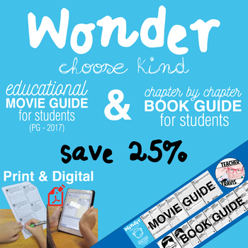 Preview of Wonder Movie and Book Study Guide - Bundled Resource - 25% Discount