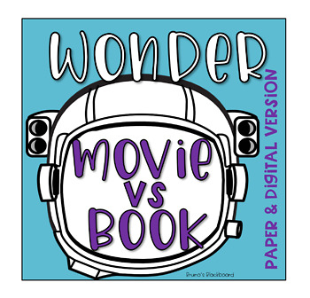 Preview of Wonder Movie vs Book Comparison (Printable & Digital versions)